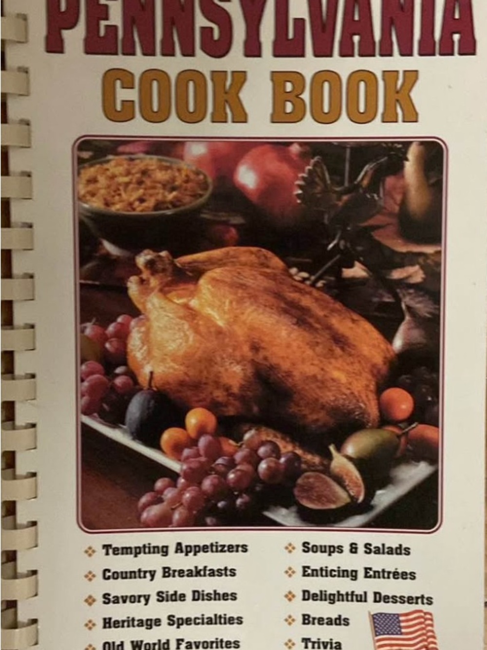 Vintage Pennsylvania spiral Cookbook ETHNIC Heritage Pennsylvania Dutch dessert